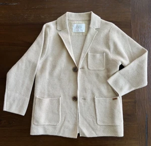 Zara Kinder Strick Strickjacke Pullover Jacke beige cremefarben Shirt Oberteil Mädchen Junge Größe 6 116 - Bild 1 von 2