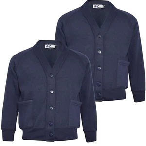 Kids Girls Scouts School Uniform Cardigan Long Sleeve Sweat Knitted Cardigan - Picture 1 of 8