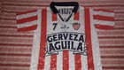 ATLETICO JUNIOR BARRANQUILLA VINTAGE WORN SHIRT VALDERRAMA COLOMBIA camiseta 