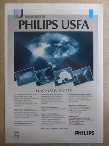 4/1987 PUB PHILIPS USFA NIGHT VISION OPTRONIQUE TRANSMISSION FUZE ORIGINAL AD - Picture 1 of 1