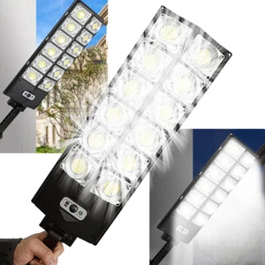 LED Solar Straßenlampe Straßenlaterne Solarleuchte mit Fernbedienung Außen - Bild 1 von 14