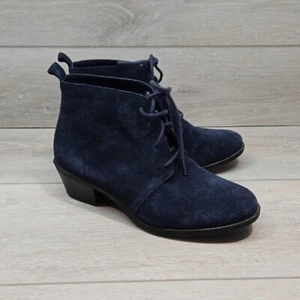 Vionic Women Andi Suede Ankle Heels Boots Lace Up shoes sz 6 - Picture 1 of 13