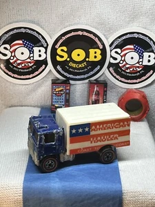 Hot Wheels Redlines 1973 Peterbilt American Hauler Blue Diecast Truck VG Cond - Picture 1 of 8