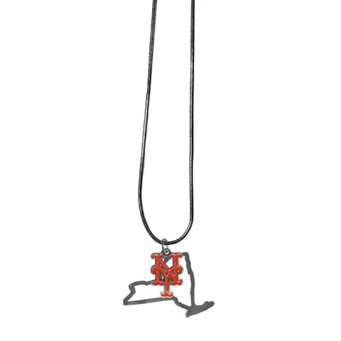 New York Mets 22 Inch State Shape Charm Necklace [NEW] MLB Neck Bracelet Cover
