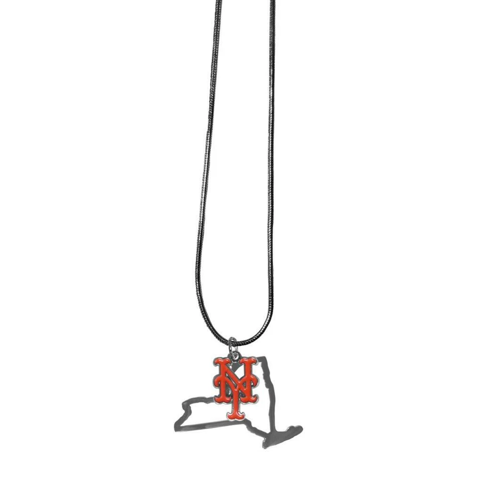 New York Mets 22 Inch State Shape Charm Necklace [NEW] MLB Neck Bracelet - Image 1 of 1