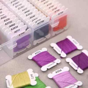 80 Color Embroidery Thread DIY Cotton for Sewing Set with Organizer Box Threads - Picture 1 of 18