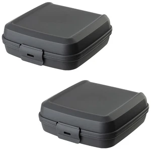 ENGELLAND 2 x Lunchbox Vesperdose Brotdose Plastikdose BPA-Frei Anthrazit - Bild 1 von 5