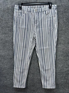 Chicos So Slimming Girlfriend Ankle Jeans Damen 2/Large blau weiß gestreift Hose - Bild 1 von 11