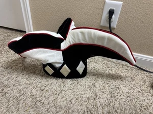 Black White Red Elope Jester Hat One Size Fits All Bells Halloween 3 - Picture 1 of 6