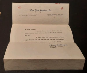 1949 CASEY STENGEL Signed Letter New York Yankees Letterhead - 1st Yr. Manager - Picture 1 of 22