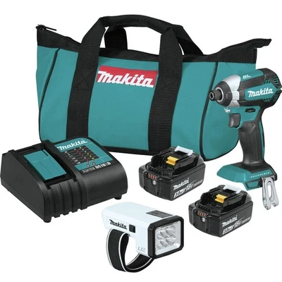 Makita XDT131X2 18V LXT Cordless Impact Driver Kit w/ LED Flashlight (3 Ah) New - Image 1 of 4