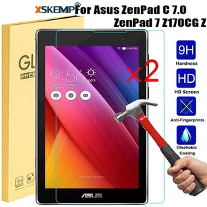 2Pcs For Asus ZenPad C 7.0 ZenPad 7 Z170CG  Tempered Glass Screen Protector Film - Picture 1 of 16