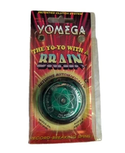 Yomega Brain Yo-Yo Vintage 1995 High Performance In Confezione Originale Verde - Foto 1 di 4