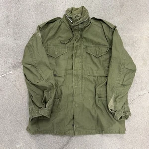 US Army vintage 60s green cotton sateen M65 military field jacket Medium Regular - Picture 1 of 12