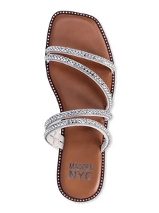 Madden NYC Strappy Bling Flat Sandals Rhinestone SlideSize 9 NWOT - Picture 1 of 11