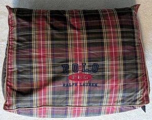 Polo Ralph Lauren Keil Nackenrolle Nachttisch Kissen Garnison kariert 20" breit Schottenkaro - Bild 1 von 6