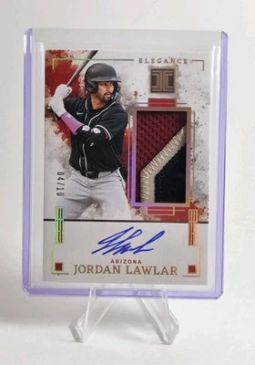 Jordan Lawlar #/10 Arizona Diamondbacks 2025 Impeccable Elegance Patch Auto - Image 1 of 2