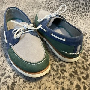 Sperry Men Size 12 M Top Sider Gold Cup STS19663 Boat Shoes Green Blue Gray - Picture 1 of 24