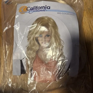 Peluca bomba pelo rubio disfraz California talla única adulto nueva #521 - Imagen 1 de 2