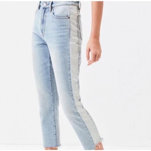 Womans pacsun 2-tone mom blue jeans raw hem size 27 - Picture 1 of 9
