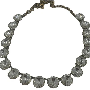 J.CREW Jenna Lyons-Era Crystal Rivoli Statement Necklace Bridal Engagement - Picture 1 of 12