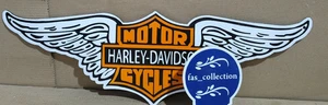Harley Davidson Porcelain Enamel Sign 28 x 9 Inches 1 Sided - Picture 1 of 6