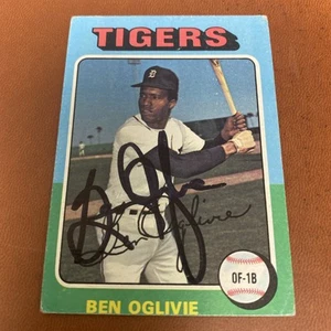 Ben Oglivie Autographed Auto Signed 1975 Topps Baseball Card #344 Detroit Tigers - Picture 1 of 1