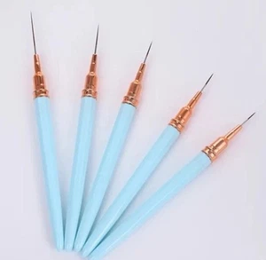 5 Pcs Liner Brush Fine Nail Art Set Painting Pen Drawing Line Striping Fine Thin - Picture 1 of 2