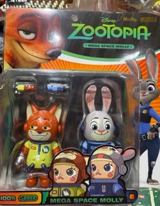 Popmart Mega Space Molly Zootopia 100% Figure Set Shanghai Disney New - Picture 1 of 2