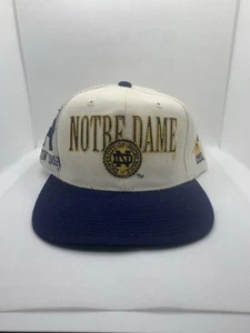 VINTAGE Sports Specialties Notre Dame Fighting Irish Hat Cap Laser Snap Back - Picture 1 of 10