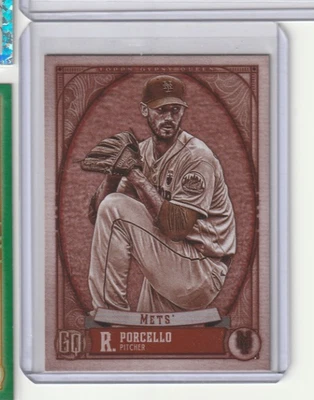 2021 Topps Gypsy Queen Rick Porcello Sepia Parallel #94 New York Mets #/99 - Image 1 of 2