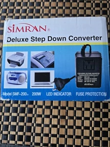AC Converter Step Down Transformer Simran 200 Watt from 220V to 110V EU Plug - Picture 1 of 6