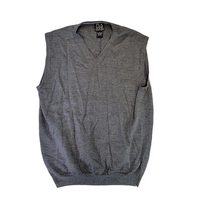 JOS. A. BANK Traveler's Collection Men's Gray V-Neck Merino Wool Vest L - Image 1 of 4