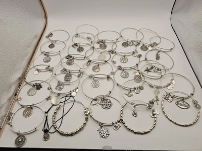 Alex Ani Dije Mixto Cuentas Plata Lote Proyecto Pulseras 33 Piezas ⭐️ Tal cual  Foto 1 de 4