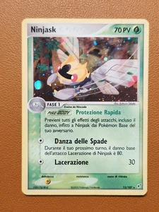 Ninjask Italian Holographic Rare Card 13/107 LP Pokemon EX Deoxys - Picture 1 of 2