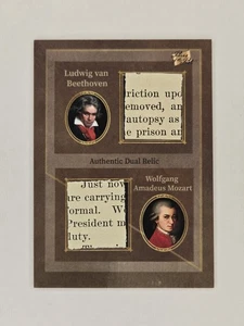 2025 Stücke der Vergangenheit Henry Johann Bach & Wolfgang Mozart Historische Doppelreliquien - Bild 1 von 7