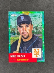 2022 Topps Chrome Platinum Mike Piazza Green Toile /99 #240 NY Mets - Picture 1 of 2