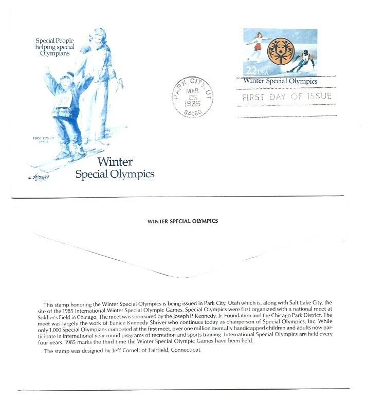 2142 Winter Special Olympics 1985 Artmaster, FDC - Image 1 of 1