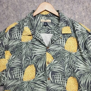 Tommy Bahama Shirt Mens Large 100% Silk Tropical Hawaiian Camp Short Sleeve - Picture 1 of 8
