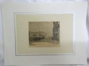 Antica stampa incisa Piazza di Caterina a Odessa Hurbert Clerget da foto - Foto 1 di 8