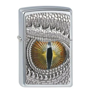 ZIPPO LIGHTER DRAGON EYE 3D EFFECT CHROME WINDPROOF 2002539 fourth wing style - Picture 1 of 5