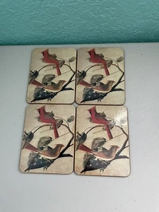 Juego de 4 posavasos vintage Cardinals con respaldo de corcho - Imagen 1 de 3