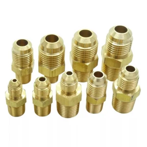 Messing SAE Flare Rohrverschraubung Union 45 Deg Flare 1/8 "3/16"5/16"1/4" 3/8OD - Bild 1 von 14