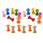 20 Wooden Sewing Bobbins & Spools for Crafts & Storage
