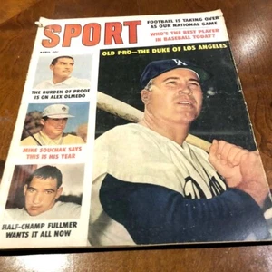 1960 Sport Magazin Duke Snider Dodgers Mickey Mantel Anzeige Willie Mays Farbe - Bild 1 von 9