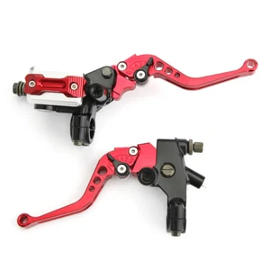 Motorcycle 7/8'' 22mm Handlebar Brake Clutch Master Cylinder Reservoir Lever Kit - Picture 1 of 6