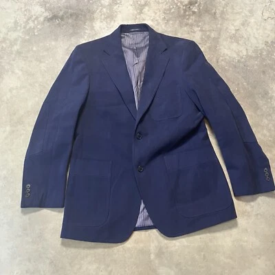 Ibiza Sport пальто Blazer мужской 40R Сорренто хлопок синий однобортный жакет - Изображение 1 из 4