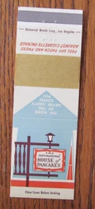 FUNDA ADHESIVA TRASERA MATCHBOOK: INTERNATIONAL HOUSE OF PANCAKE CUBIERTA VACÍA C22 - Imagen 1 de 1