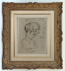 GEORGES GOURSAT dit SEM (1863-1934) DESSIN PORTRAIT DE MADAME GILROY  (171)