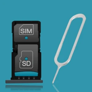 SIM and MicroSD Memory Card Tray Holder Assembly f Motorola Droid Turbo 2 XT1585 - Picture 1 of 1